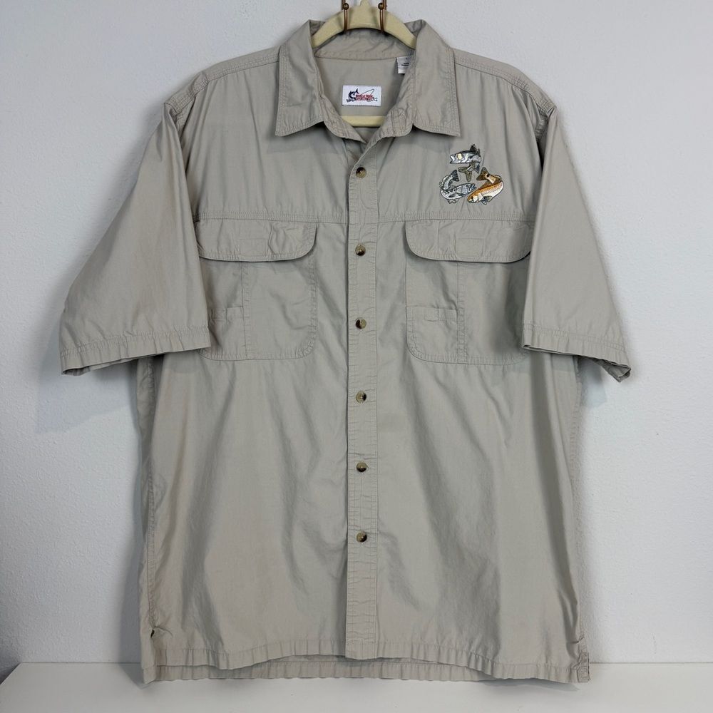 Worldwide Sportsman Angler Fishing Bass Shirt L